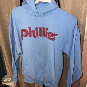 Vintage Phillies hoodie powder blue
